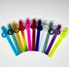 Accessoires pour fumer, paille en spirale de couleur, vente en gros de tuyaux en verre, bouteilles d'eau en verre 10mm 10cm