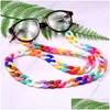 Sunglasses Frames Rainbow Bigger Acrylic Chain On The Neck Women Mask Holder Glasses Starp Lanyard Fashion Reading Eyewear Drop Deli Otxvi