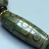 Green Jade 9 Eye Tibet Dzi Bead Armband Men Tibetan Buddhism Fengshui Agate Three Eyes Dzi Beads Lucky Amulet Armband