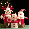 Cadeauverpakking Vakantiepot Grillige kerstsnoeppotten Feestelijk gebreid Cartoonontwerp Capaciteit Ouderenpop-geïnspireerde decoraties