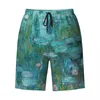 Men's Shorts Waterlily Pond Green Boardshorts Quick Dry Board Claude Monet Water Lilies And Bridge Swim Trunks Printed Swimwear Suits