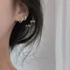 Boucles d'oreilles créoles en argent Sterling 925, tempérament, mode coréenne, cadeau pour femmes, luxe, or, bijoux de styliste