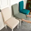 Sandalye Düz Renkler Kapak Yemek Odası Streç Elastik Slipcovers Esnek Spandeks Fundas Para Sillas De Comed