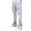 Pantalons pour hommes Plus Taille Cargo Design Custom Flare Sweat Street Wear Hommes Empilés pour