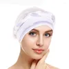 Boinas India Lurex Glitter Cross Braid Modal Jersey Turbante Sombreros Beanie Bonnet Canner Islámico Headwear Chemo Caps Musulmán Pérdida de cabello Cubierta