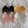 Camisoles Tanks Floral Womens Bra Tube Tops Hollow Out Top Sexy Lace Girl Outer Tank Up Underwear Female Crop Lingerie