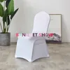 Chair Covers Black White Spandex Banquet Cover With Organza Band Sash Bow For Wedding Event Decoration
