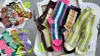 Ins style chaussettes femmes vintage chaussettes foshion chaussettes tendance délicate chaussettes rétro populaire automne et hiver femmes chaussettes coloré contraste couleur filles chaussettes