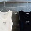 Sexy Knitted Tank Top Women T Shirts Designer Embroidery Camisole Sleeveless Breathable Pullover Tops Sport Yoga Vest