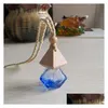 Essential Oils Diffusers Diamond Car Per Bottle Pendant Empty Air Freshener Fragrance Diffuser Glass Portable T2I52123 Drop Delivery H Dhodk