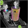 Diffuseur de voiture, humidificateur avec lumière Led, purificateur d'air en cristal et diamant, désodorisant d'aromathérapie, accessoires, livraison directe Dhf2T