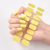 Pure Color Semi Cured Nail Art stickers UV Gel Decal Popular Nail Sticker DIY Nail Decorations