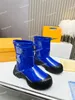 Projektantka Ruby Flat Boot Women Down Boot Snow Booties Desert Winter Boot Chunky Obcina luksusowa czarna platforma gumowa Casual Rain Bot