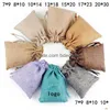 Jewelry Pouches Bags 7X9Cm Burlap Bag Packaging Linen Dstring Pouch Gift Storage Drop Delivery Packing Display Dhlhl