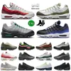 New 95s Running Shoes Designer OG Neon 95 Outdoor Sports Cushion Triple Black Sequoia Anatomy Stadium Green Pink Beam Size 12 Jogging Sneakers Trainers