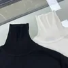 Jesień/zima Nowa moda designerski męski sweter turtleeck z haftowaniem na swobodnym swetrze bazowym klatki piersiowej