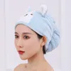 Towel 2023 Hair Dry Hat Woman Absorbent Quick Scarf Wipe Wrap Head Cute Cartoon Thickened Shower Cap Microfiber