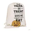 Christmas Decorations Halloween Candy Bag Gift Sack Treat Or Trick Pumpkin Printed Canvas Big Bags Party Festival Dstring Drop Deliver Dhclw