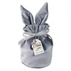 Other Event Party Supplies Rabbit Ears Candy Bags Flannelette Easter Bunny Chocolate Gift Jewelry Packing Mystery Box Valentines Day G Dhboz