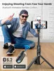 Selfie Monopods Selfie Stick avec lumière de remplissage incurvée, support de trépied de téléphone portable et stable avec télécommande sans fil pour iPhone/Samsung/Google/One Plus/etc. L230913