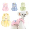 Dog Apparel Pets Clothes Cartoon Print Princess Skirt Dress Corduroy Pograph Prop Sweet Lantern Costume Puppy