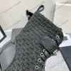 Stivaletti da donna Designer Pelle di vitello Tweed Knight Scarponi da neve da motociclista con cerniere Tacco grosso con plateau Scarpe casual Scarpe da donna per il tempo libero all'aperto Suola in gomma