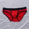 Underbyxor låg midja sexiga underkläder för män stretchboxare med penishål ren bomull separerade trosor tätt trosor sex underkläder shorts