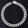 merk mode vrouw 10mm Iced Out Pass Diamond Tester Vvs Moissanite Sieraden 925 Sterling Zilveren Ketting Armband Vrouwen Mannen Cubaanse Link Chain