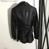 Piel para hombre Piel sintética 23ss chaqueta de cuero para mujer ropa de diseñador para mujer Cinturón con hebilla de oro personalizado 100 chaqueta de cuero de piel de oveja importada con bolsa para polvo Ropa de mujer L