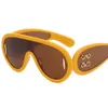 Occhiali da sole con montatura oversize di design per donna uomo Luxe Fashion Shades Gradient Eyewear Zonnebril Dames