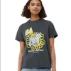 Camiseta para mujer Gann Mujeres Diseñador de diseñadores Camas de playa Versátiles Smiling Little Little Rabbit Fait estampado Casual holgazan de mujeres Top de verano