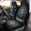 Housses de siège de voiture, décoration d'halloween, phases du soleil et de la lune, étoiles célestes, style Boho Hippie, protection avant pour SUV J