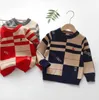 Spring Fall Boys Girls Brand Sweaters Letters Printed Kids Long Sleeve Pullover Children Sticked Pullovers Child Sweater