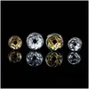 Spacers 500Pcs/Lot Metal Alloy 18K Gold Sier Color Crystal Rhinestone Rondelle Loose Beads Spacer For Diy Jewelry Making Wholesale Pri Dhpbe