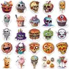 50 pièces Halloween décoration autocollants faciles à poser Pack pour fille enfants dessin animé autocollant autocollant à bricolage papeterie bagages valise ordinateur portable guitare PC bouteilles d'eau