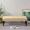 Stol täcker Jacquard Piano Stool Cover Elastic Solid Color Long Ottoman Stretch Foot Rest Bench Slipcover Shoes Seat Case vardagsrum
