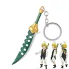 سلاسل المفاتيح Meliodas Lostvayne Sword Keychian Keyring Seven Meadly Sins Anime Accessories chain for Men Women Beac Car