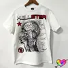Men's T Shirts 2023 Red Rodman Hellstar Logo Tee Men Women Worn-out Graphic T-shirt Oversize Crewneck Tops Hip Hop Short Sleeve