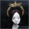 Kopfbedeckung Haarschmuck Diy Materialpaket Gothic Halo Crown Stirnband Wunderschöne Vintage Kirche Mary Barock Tiara Lolita Virgin Hea Dhqzu