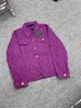 Мужские куртки мужские куртки дизайнерские джинсовые фиолетовые куртки Париж Жаккардовая ткань с надписью одежда уличная одежда Пальто Верхняя одежда с длинным рукавом мужская одежда x0913 x0913 x091