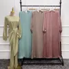 Roupas étnicas Muçulmanas Moda Roupas Mulheres Abaya Dubai Árabe Manga Longa Maxi Vestido Envoltório Saias Jilbab Hijab Robe Turquia Caftan Abayas