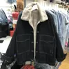 Kurtki damskie zimowe ciepłe lambhair dżinsowe kurtki kobiety Koreańska moda luźna plus aksamitne jeansowe top ogrodowe płaszcze streetwearu plus size 230912