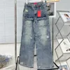 Designer Jeans Cargo Denim Pants For Women High Waist Wide Leg Trousers Cool Girls Hip Hop Jean Pant Streetwear