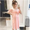 Kraamjurken Dollplus borstvoeding slaapkleding schattige print nachthemd voor vrouw jurk pijama's zwangerschap verpleegkundige nachtdress drop deli dhjho