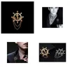 Broches Broches En Gros- Élégant Or Unisexe Anchor Croisières Pour Femmes Hommes Beaux Bijoux Accessoires Cristal Homme Épinglette Bijoux Dro Otlrc