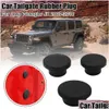 3 pçs plugue de borracha da porta traseira para jeep wrangler jk 2007-transportador de pneu sobressalente excluir acessórios do carro à prova dwaterproof água entrega da gota dhtc6