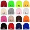 Beanie/Kafatası Anime Kötü Kırmızı Gözler Büyük Gülümseme Yüz Nakış Gemisi Beanie Hip Hop Örgü Şapkalar, Komik Moda Beanie Hat Kış Kayak Sarkık Sıcak Hallowmas Cap 18 Renk