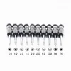 Ny 142 mm svart plastroterta handtag Skruvmejsel Torx Key T4 T5 T6 0,8 1,2 Pentalobe 1,5 Phillips 2,5 y skruvmejslar 100 st/parti