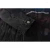 Męskie kurtki męskie kurtki męskie w trudnej sytuacji streetwear streetwear Styl mody Raped Graffiti Farbe Denim dżinsowe dżinsowe kieszenie na guziki Slim Fit Jean x0913 x0913