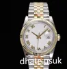 9 стилей Unisex Automatic Watches White Diamond Dial Datejust 36 мм/41 мм Уимблдон Роман Бккак Блю Двух Тон Джубилей Файлен